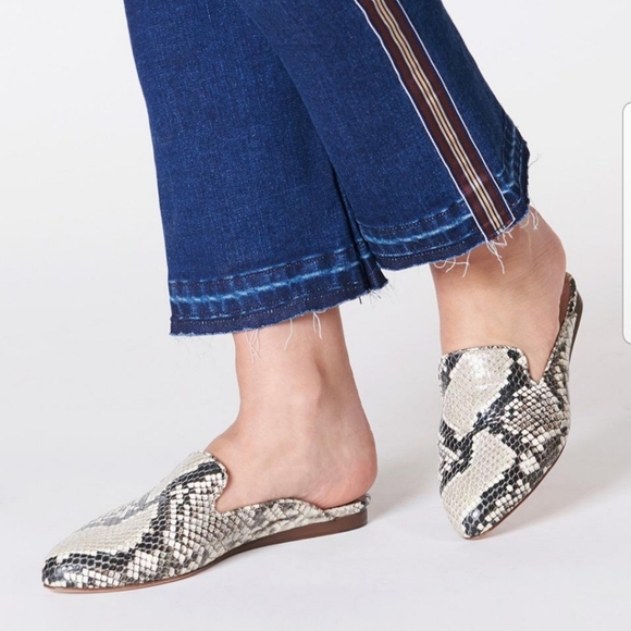 Veronica Beard python embossed leather mules - Picture 1 of 16